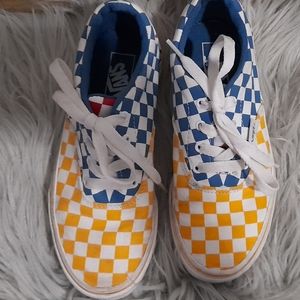 Checkered lace up Vans